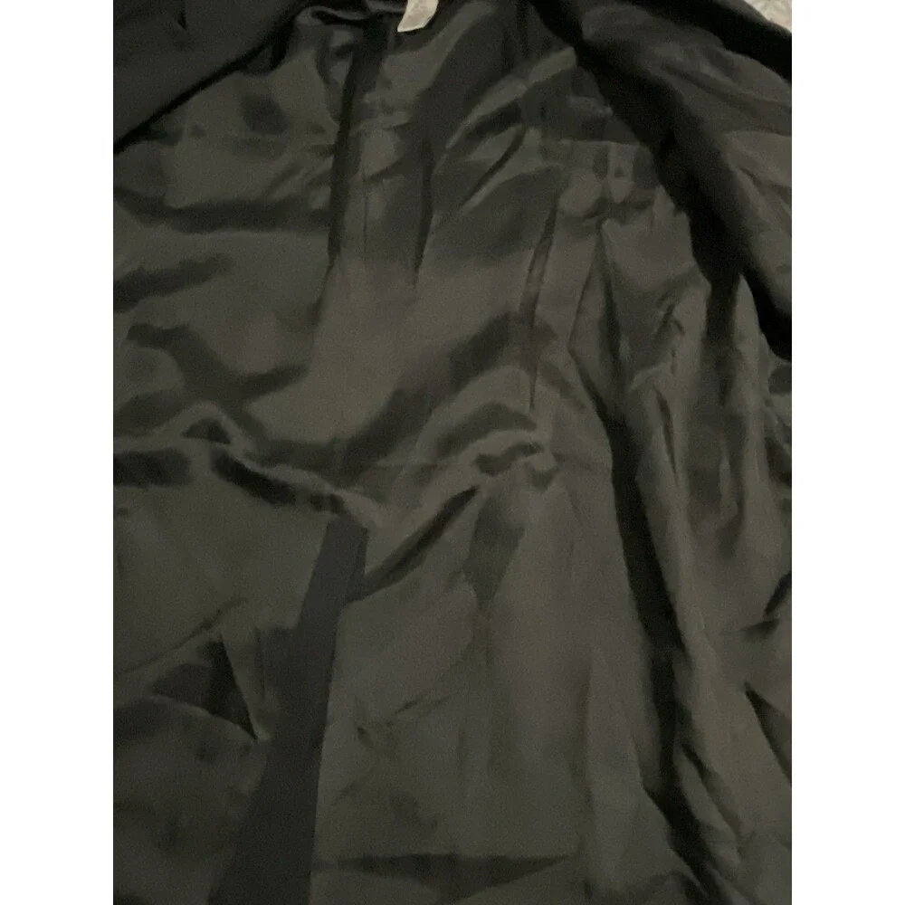 August Max stylish long open front blazer 2pockets, fully lined, Black SZ 20